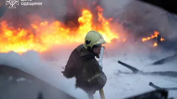 Následky ruských úderů na Ukrajinu (Oděská oblast, 10. 4. 2026)