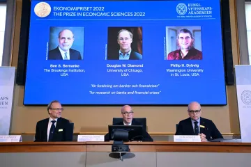 Nobelovu cenu za ekonomii získali tři Američané za výzkum bank a finančních krizí