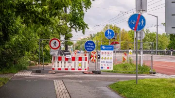 Wonkův most v Pardubicích v květnu