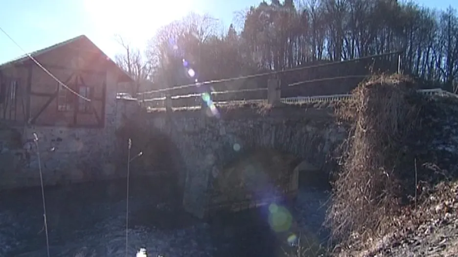 Historický mostek v Českém Krumlově