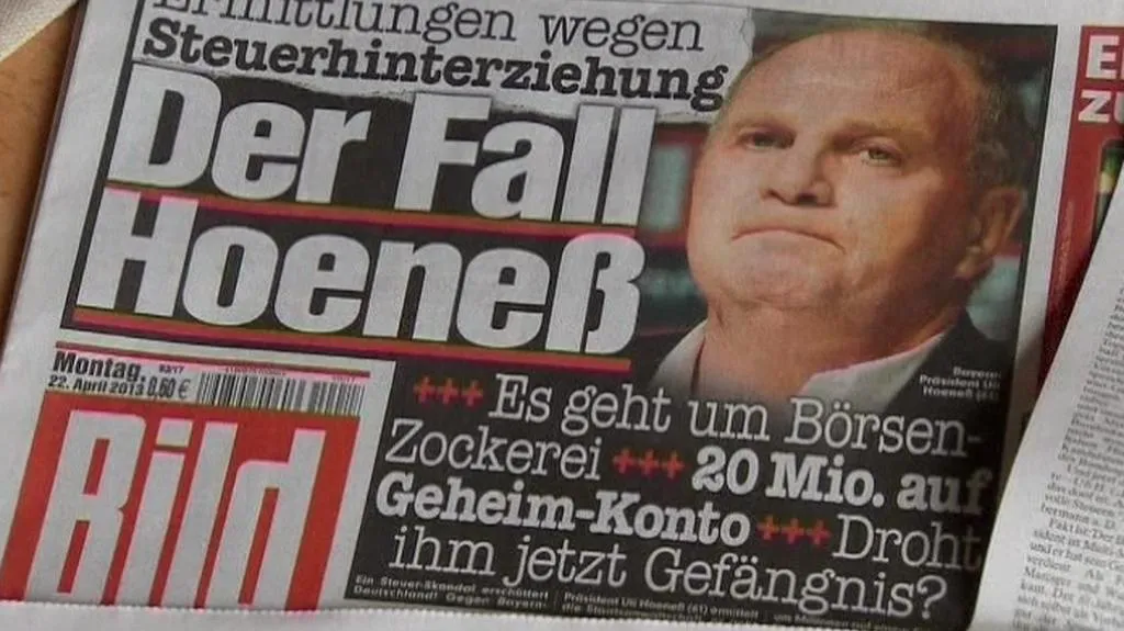 Případ Ulliho Hoenesse v německém tisku
