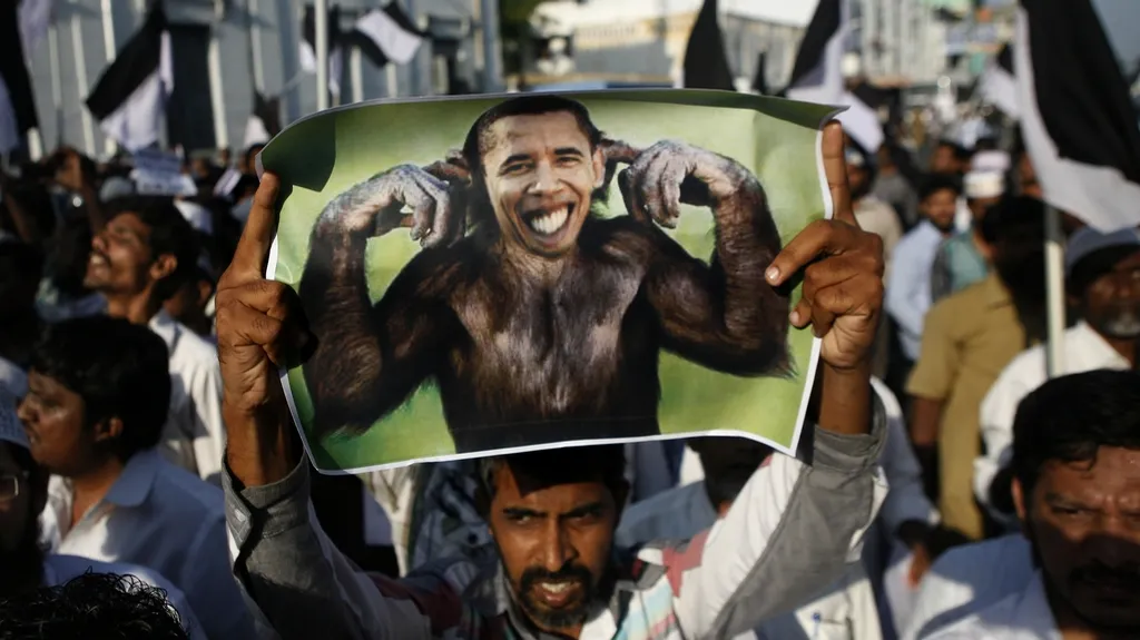 Protiamerická demonstrace v Indii