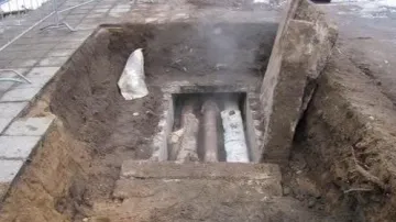 Místo poruchy vodovodního potrubí