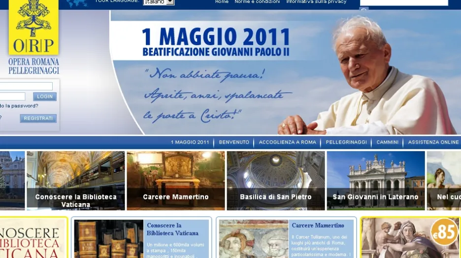 Webové stránky k blahořečení Jana Pavla II.