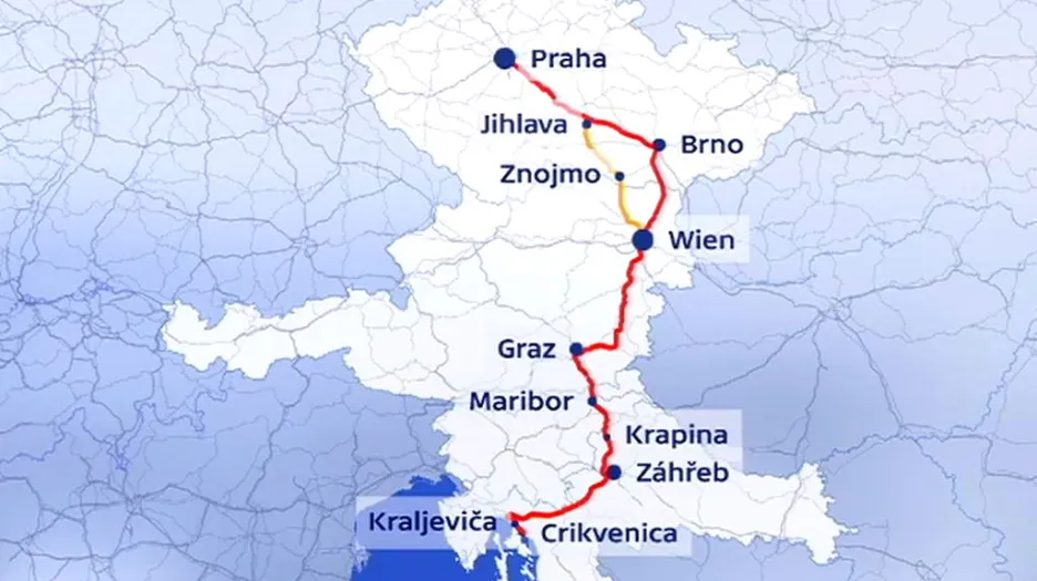 Cesta z Prahy do Chorvatska