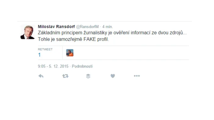 Falešný Ransdorf na Twitteru