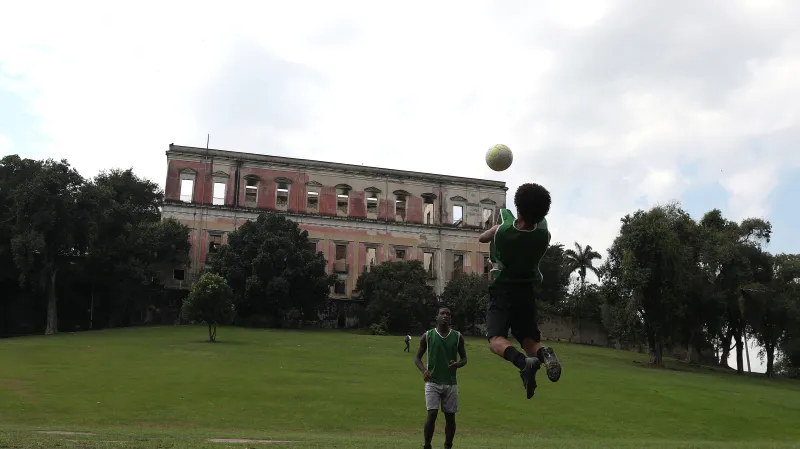 Vyhořelé muzeum v Riu de Janeiro