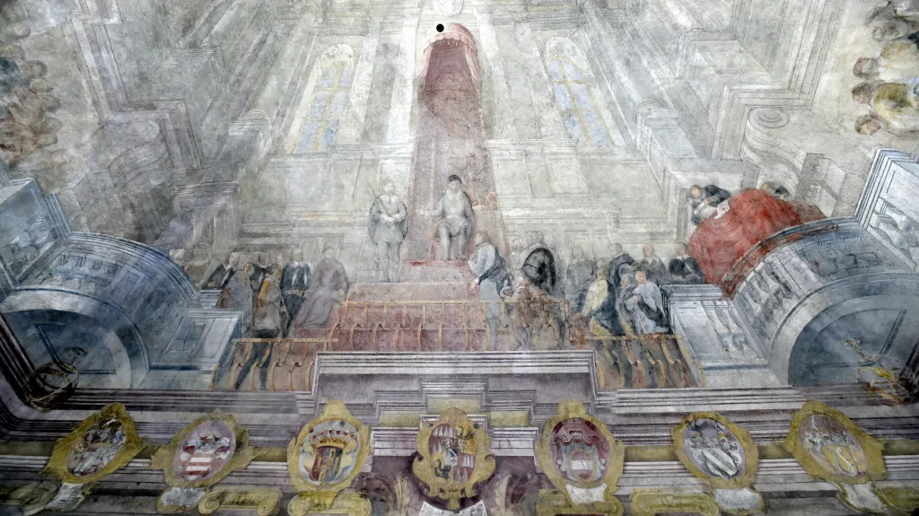 Obnovená freska na brněnské Nové radnici