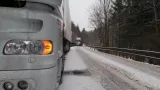 Za Zastávkou u Brna uvízly čtyři kamiony