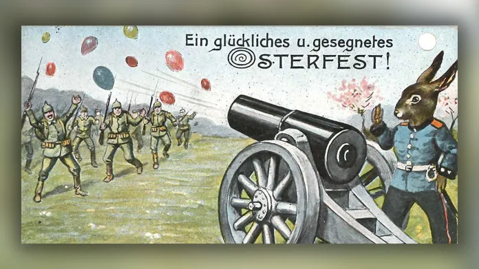 Německá velikonoční pohlednice z období první světové války