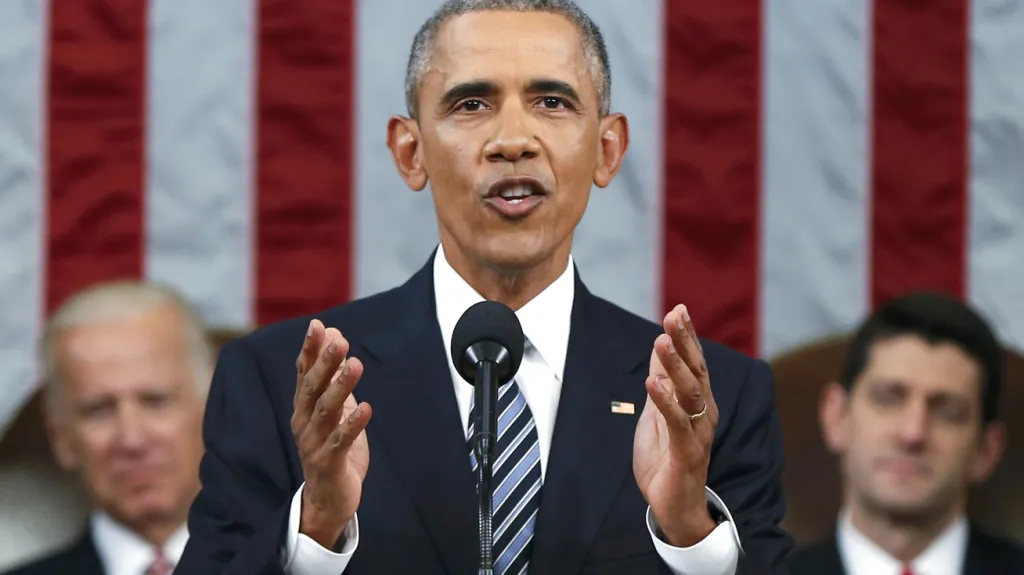 Barack Obama během svého posledního poselství o stavu unie