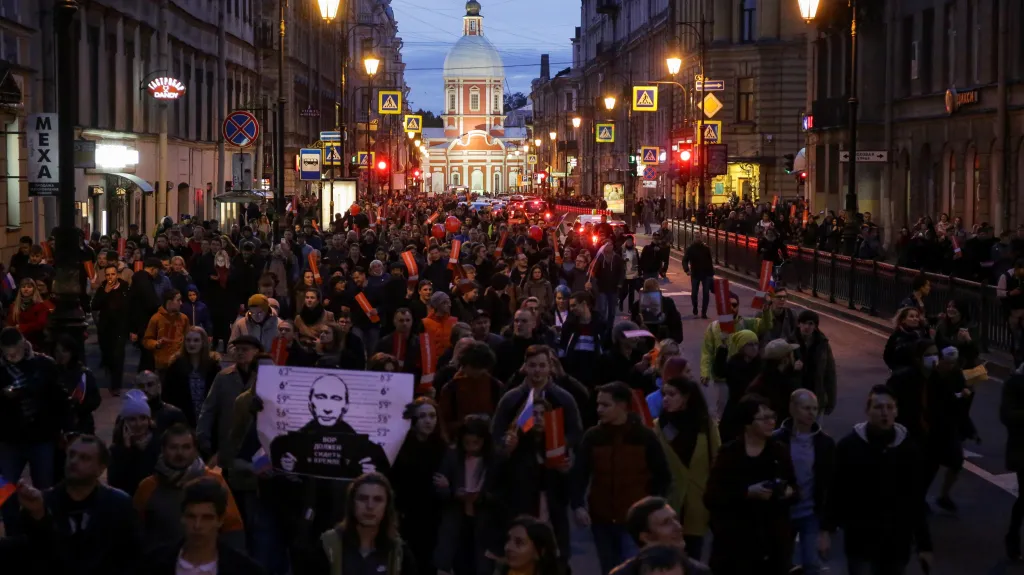 Demonstrace v Petrohradu