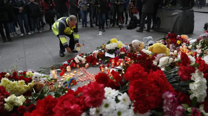 Pietní místo v centru Petrohradu