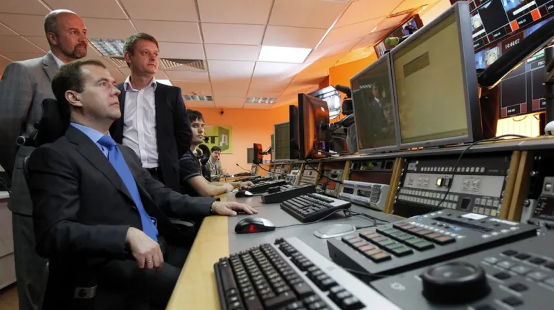 Medvěděv v sídle RIA Novosti