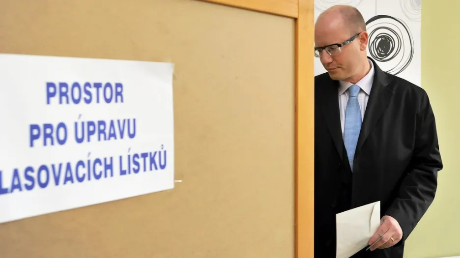 Bohuslav Sobotka u voleb
