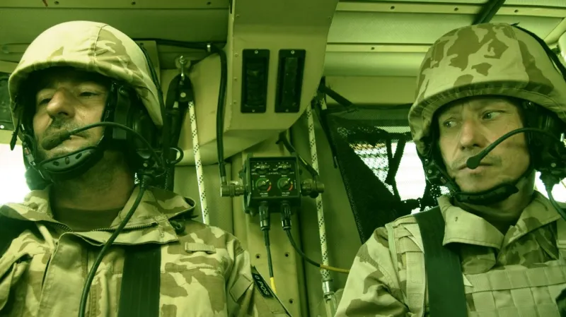 Ondřej Vetchý a Ondřej Malý při natáčení filmu Všiváci v Afghánistánu