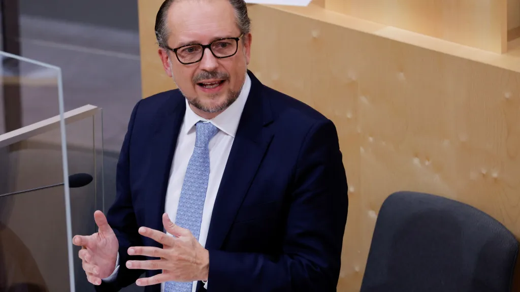 Alexander Schallenberg na mimořádném zasedání Národní rady