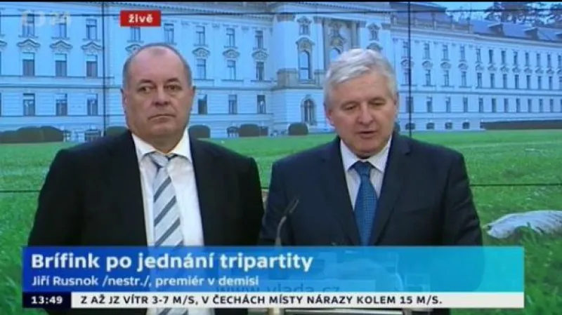 Brífink po jednání tripartity