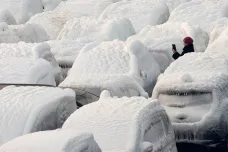 Před použitím rozmrazit. Do ruského přístavu byly dodány desítky aut v ledovém obalu