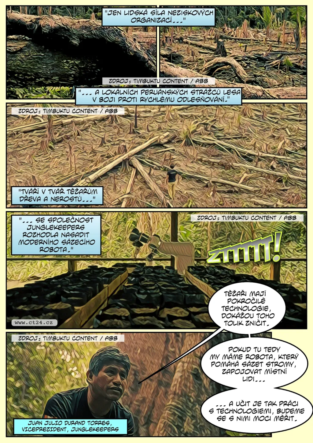 Solární robot pomáhá v boji proti odlesňování Amazonie