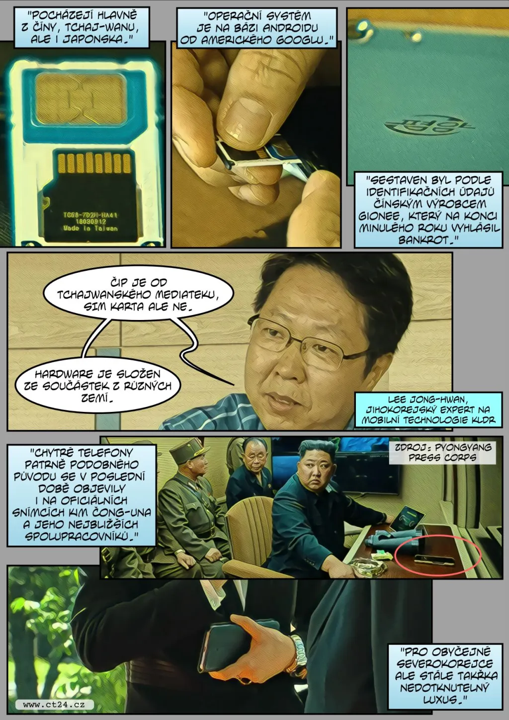 Severní Korea sestavila vlastní smartphony z dovezených součástek