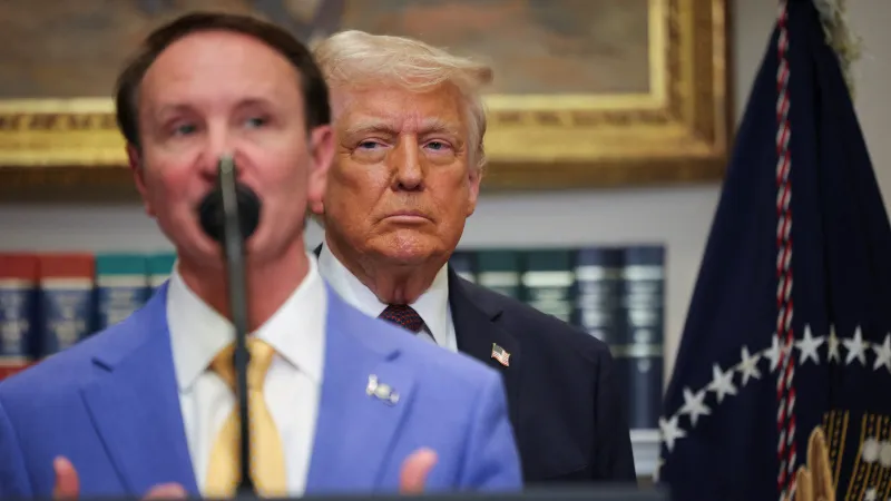 Jeff Landry na snímku s Donaldem Trumpem