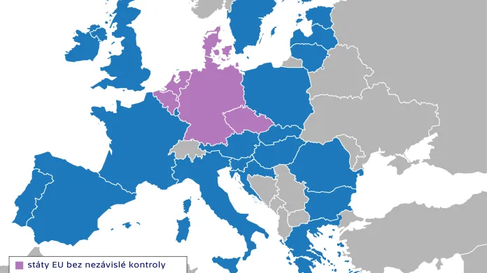Státy EU bez nezávislé kontroly hospodaření politických stran