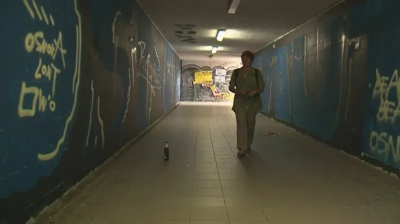 Podchod na nádraží v Blansku