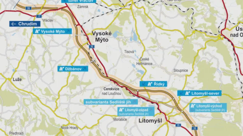 Plánovaná trasa D35