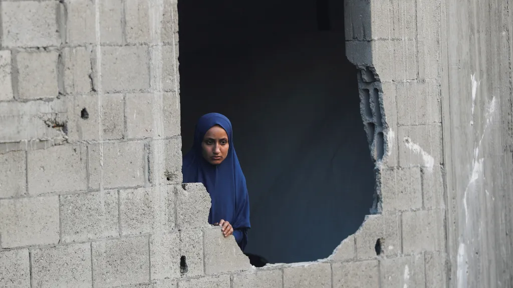 Dům v Gaza City po izraelských úderech (6. července 2025)