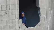 Dům v Gaza City po izraelských úderech (6. července 2025)
