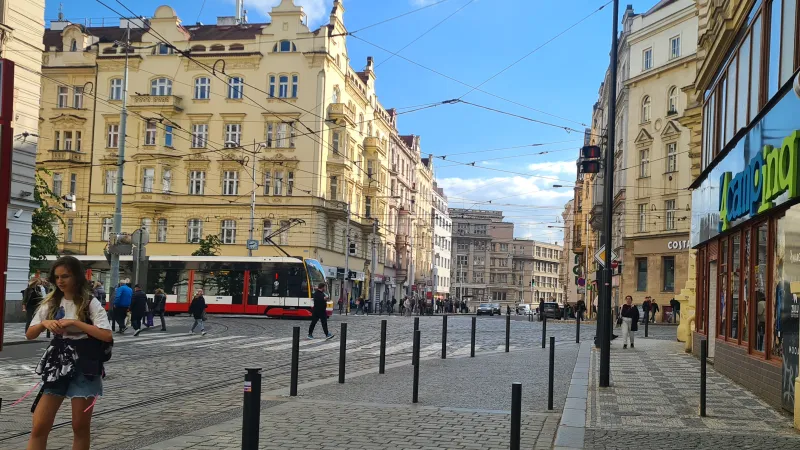 Pohled na Strossmayerovo náměstí