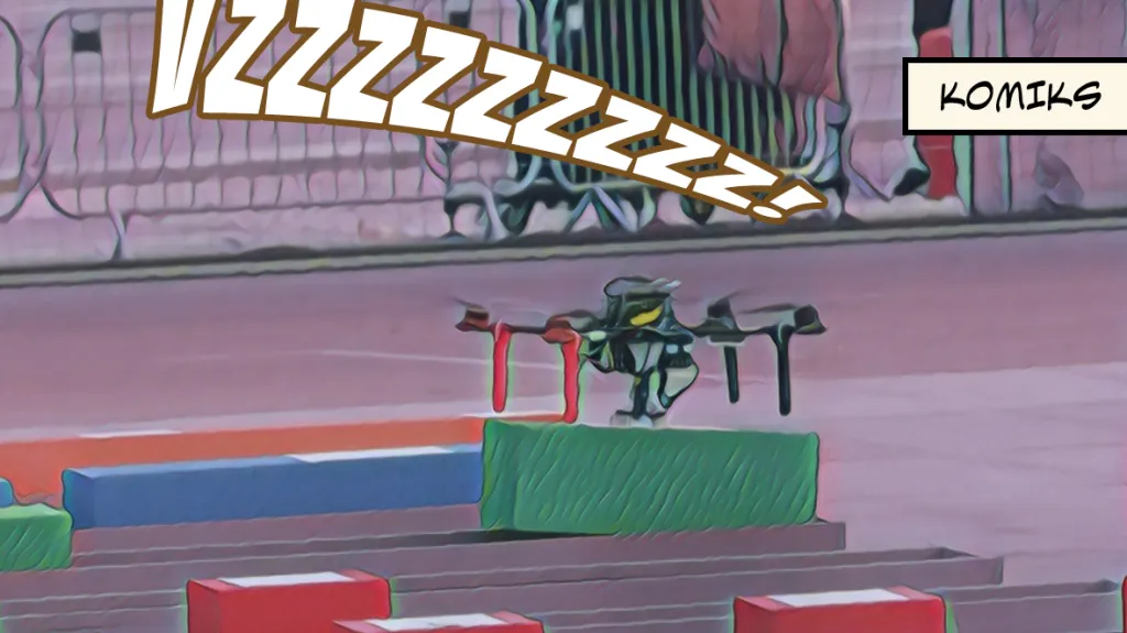 Dron na soutěži