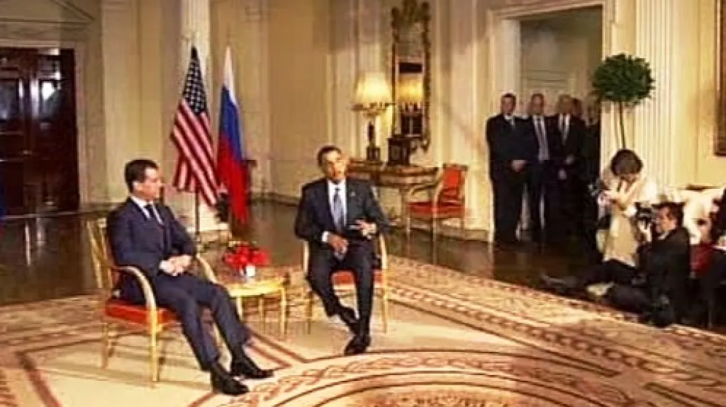 Dmitrij Medveděv a Barack Obama