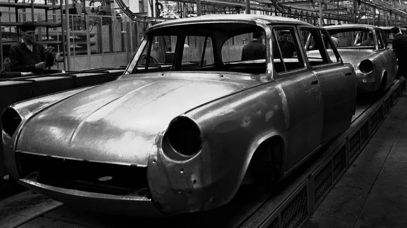 Výroba Škody 1000 MB v Mladé Boleslavi