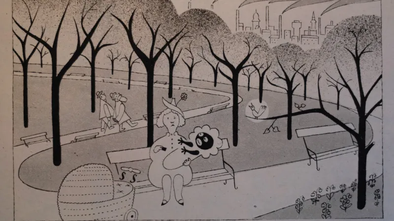 Vtipy o poválečných dětech z časopisu Dikobraz, ročník 1946