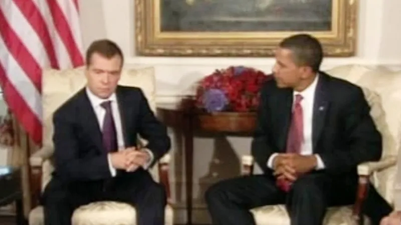 Dmitrij Medveděv a Barack Obama