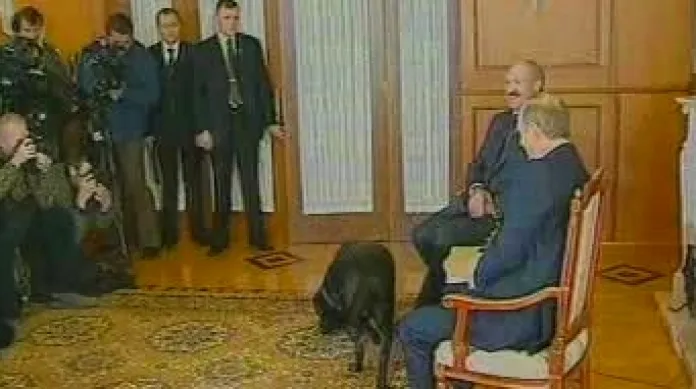 Lukašenko a Putin před novináři