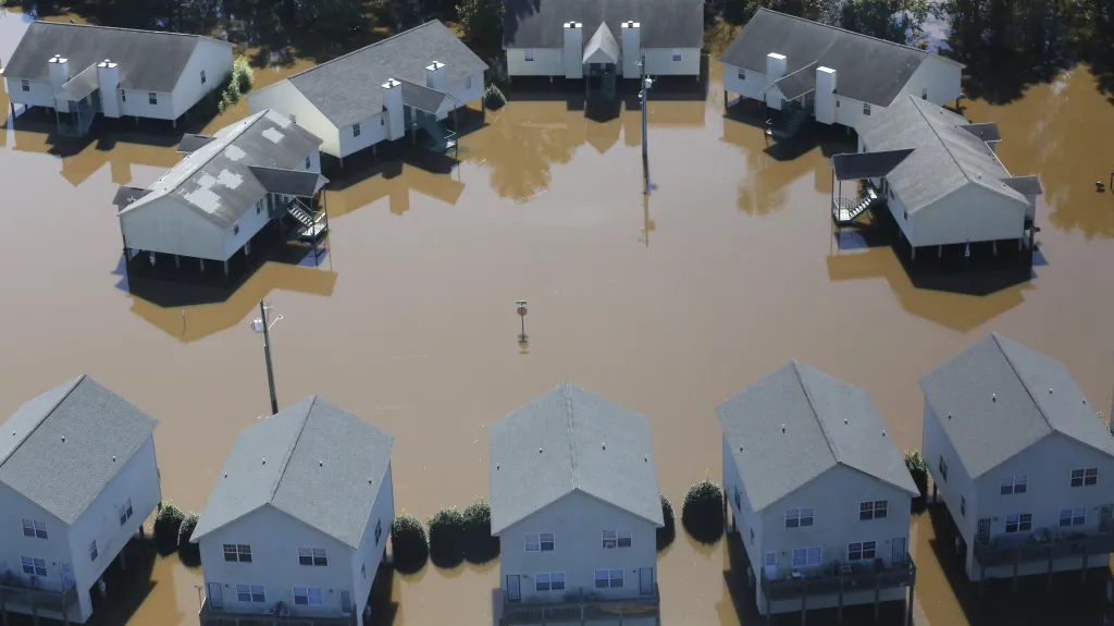 Povodně ve městě Greenville