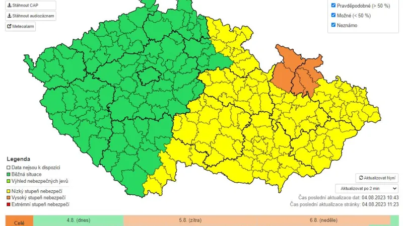 Výstraha před deštěm