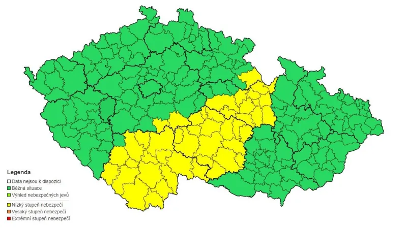 Výstraha ČHMÚ před novou sněhovou pokrývkou – úterý 6. prosince