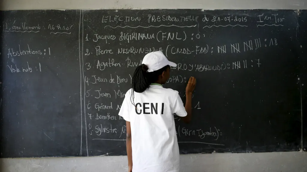 Sčítání prezidentských voleb v Burundi