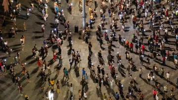 Protestní shromáždění v Bělehradu