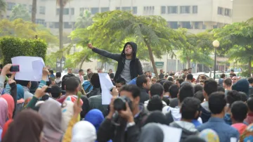 Protesty na Káhirské univerzitě