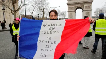 Další protest takzvaných žlutých vest v Paříži