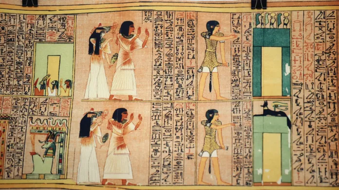 Kopie Aniho papyru z Egyptské knihy mrtvých
