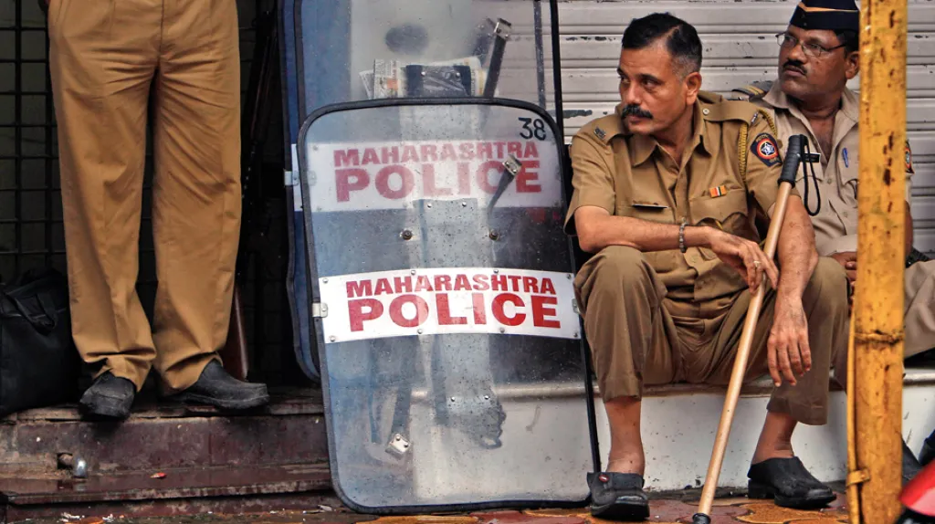 Policejní hlídky v Indii