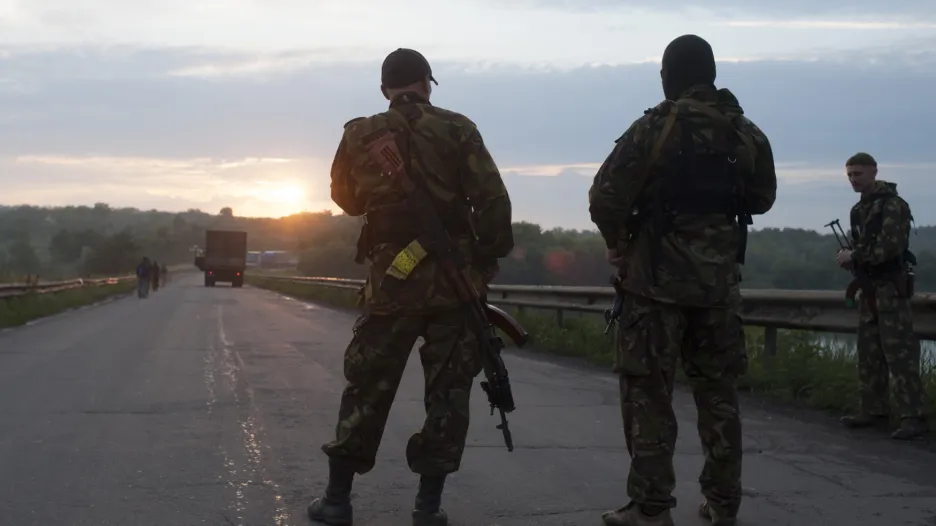 Boje na Ukrajině - proruští separatisté u Doněcku