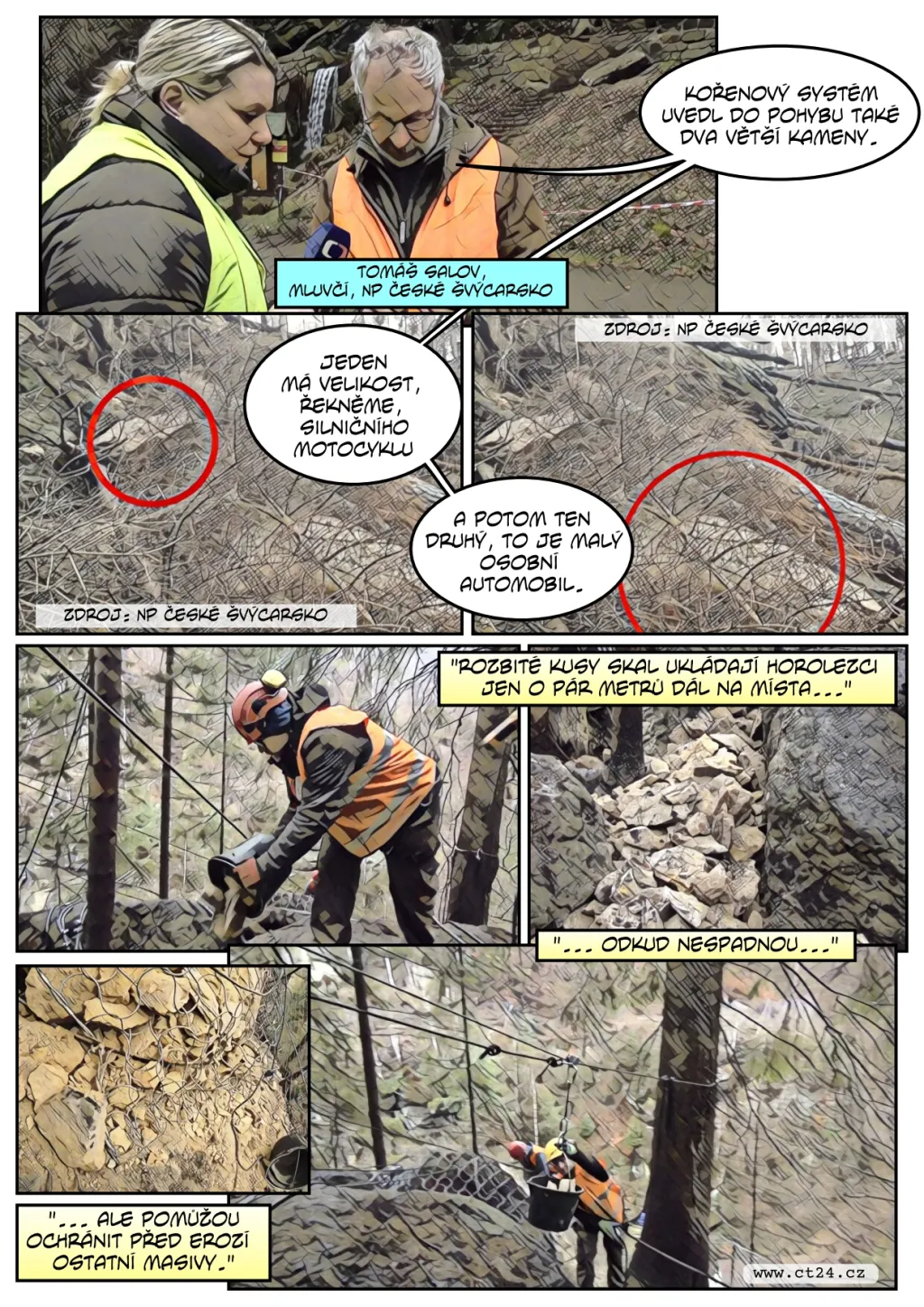 Horolezci rozebírali skálu