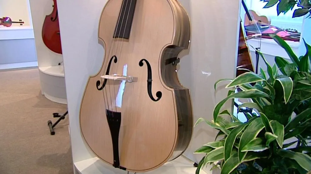 Kontrabas z tulipánového dřeva z Latinské Ameriky